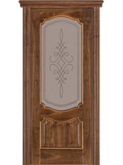 Межкомнатные двери модель 41 со стеклом орех американский