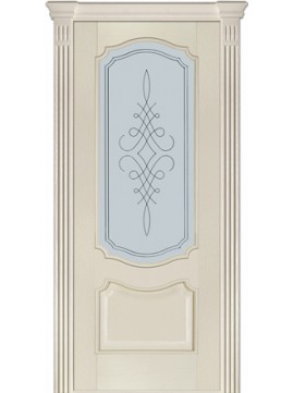 Межкомнатные двери модель 41 со стеклом Ясень Crema