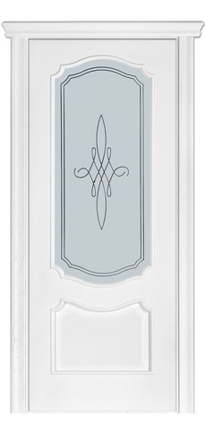 Межкомнатные двери модель 41 со стеклом Ясень Crema