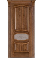 Межкомнатные двери модель 50 со стеклом орех американский