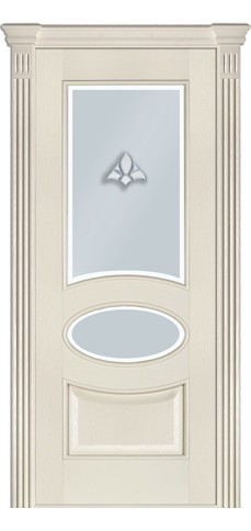 Межкомнатные двери модель 55 со стеклом Ясень Crema