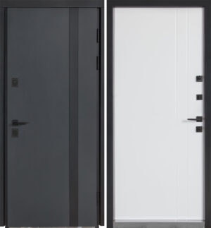 Булат Котедж, модель 710/265. Колір: Metalic anthracite/Вулична Білий атласний