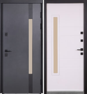 Булат Котедж, модель 705/431. Колір: Metalic anthracite/Вулична Білий атласний