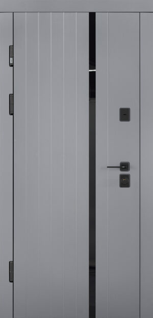 Вхідні двері з графітовим дзеркалом модель Selena комплектація Megapolis MG3 ABWEHR (583)