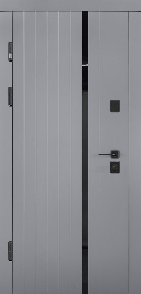 Вхідні двері з графітовим дзеркалом модель Selena комплектація Megapolis MG3 ABWEHR (583)