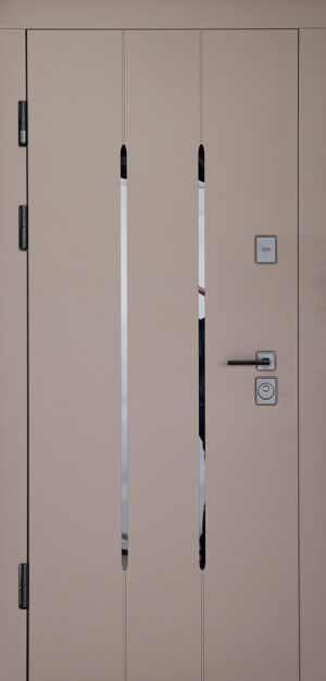 Вхідні двері з дзеркалом модель Mira комплектація Megapolis Kale ABWEHR (549)