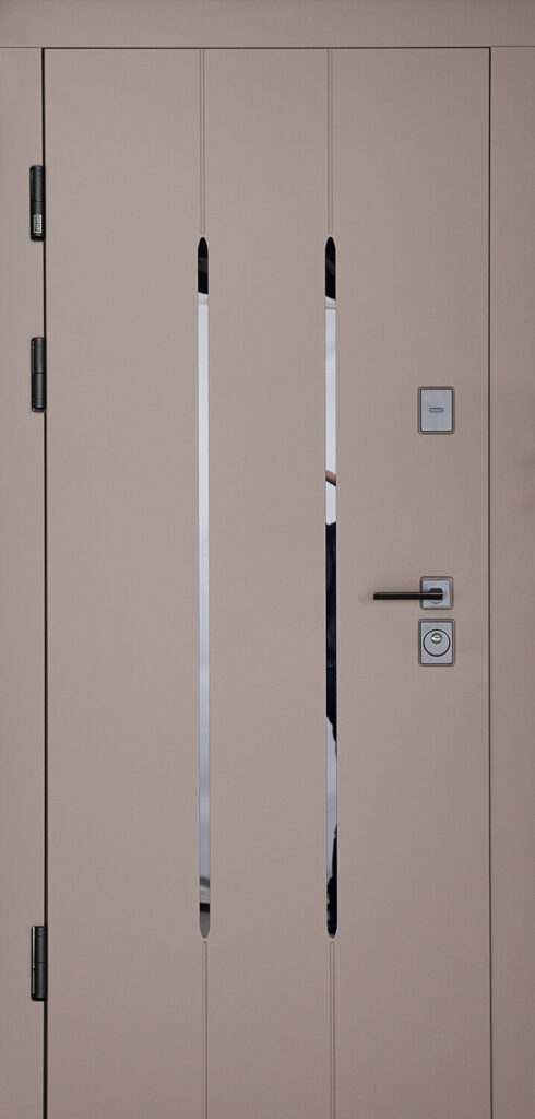 Вхідні двері з дзеркалом модель Mira комплектація Megapolis Kale ABWEHR (549)