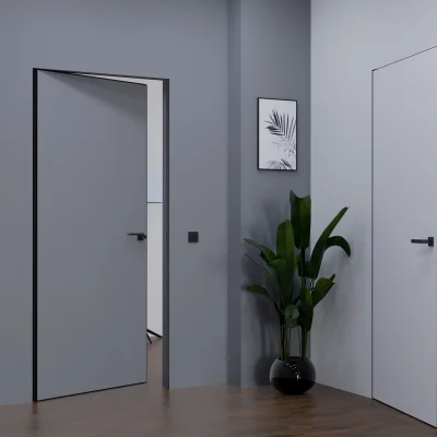 Міжкімнатні двері ABWEHR Міжкімнатні двері прихованого монтажу Smart Invisible ABWEHR (Inside) — сіра