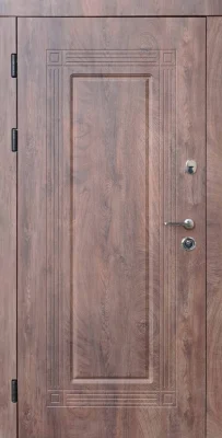 Вхідні двері Q-DOORS Баварія ФОРТ М Стандарт Плюс Кале спил дерева коньячний
