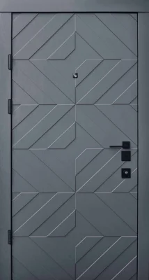 Вхідні двері Q-DOORS Тіффані Avangard HYBRID Грифель структура софт біла емаль