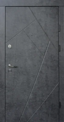 Вхідні двері Q-DOORS Флеш Ultra HYBRID мрамор темний бетон бежевий