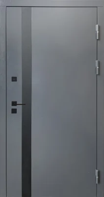 Вхідні двері Q-DOORS Люкс Вега форт м Метал / МДФ RAL 7024 оксид темний