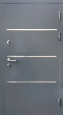 Вхідні двері Q-DOORS Люкс Галіція форт м Метал / МДФ RAL 7024 антрацит