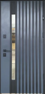 Вхідні двері STRAJ Rio-S Loft w PROOF Thermo антрацит білий атлас