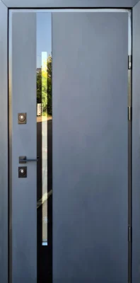Вхідні двері STRAJ Slim S w PROOF Thermo антрацит білий атлас