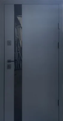 Вхідні двері Q-DOORS Elegant Street HYBRID терморозрив фарба антрацит пісок гладка біла шагрень