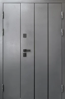 Вхідні двері Q-DOORS Преміум Мілан 1200 форт м преміум терморозрив RAL 7024 біле дерево