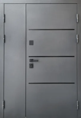 Вхідні двері Q-DOORS Преміум Трек 1200 форт м преміум терморозрив RAL 7024 антрацит