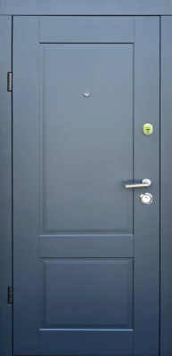 Вхідні двері Q-DOORS Соната ФОРТ М Стандарт Плюс Кале антрацит біле дерево