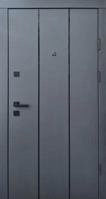 Вхідні двері Q-DOORS Вертікаль АК Premium антрацит грей софт