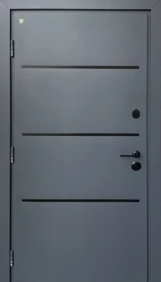 Вхідні двері Q-DOORS LAMA BAU Strimex антрацит біле дерево