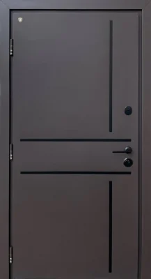 Вхідні двері Q-DOORS LAMA Venezia Strimex RAL 8019 дуб темний