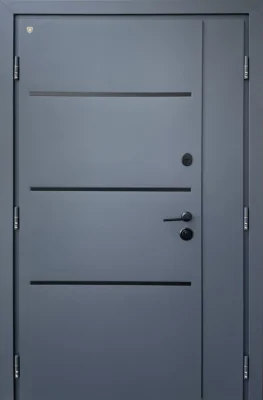 Вхідні двері Q-DOORS LAMA BAU 1200 Strimex антрацит біле дерево