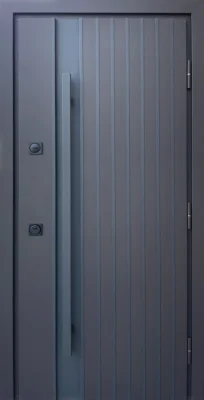 Вхідні двері Q-DOORS IRON Strong RAL 8019 пісок коричневий білий атлас vin