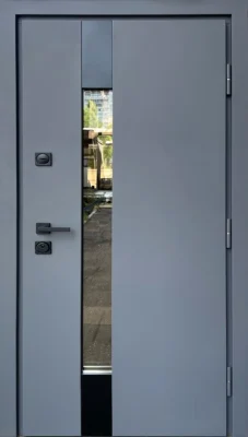 Вхідні двері Q-DOORS Термікс Strong фарба графіт білий атлас