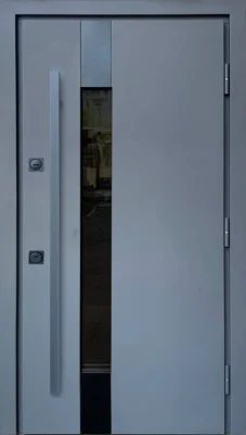 Вхідні двері Q-DOORS Термікс DMD 1450 Strong фарба графіт білий атлас