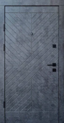 Вхідні двері Q-DOORS Некст Premium мрамор темний бетон бежевий