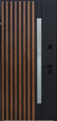 Вхідні двері STRAJ Rio-S Loft Sec PROOF Thermo дуб темний білий атлас