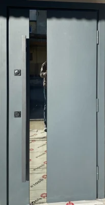 Вхідні двері Q-DOORS West 1450 Strong фарба пісок сірий білий атлас