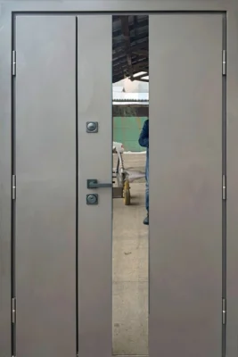 Вхідні двері Q-DOORS West 1200 Strong RAL 8019 дуб темний