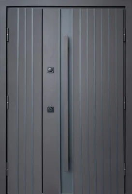 Вхідні двері Q-DOORS IRON, 1200 Strong RAL 8019 пісок коричневий білий атлас vin