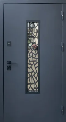 Вхідні двері Q-DOORS Люкс Фріда форт м Метал / МДФ муар крафт білий