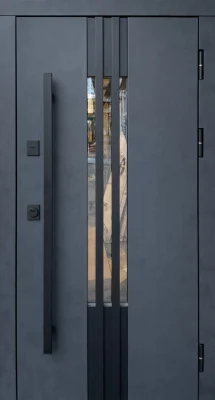 Вхідні двері Q-DOORS Дельта форт м TERMO бетон антрацит бетон сніжний