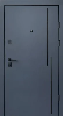 Вхідні двері Q-DOORS Крос-АК Ultra HYBRID антрацит біла шагрень