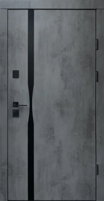 Вхідні двері Q-DOORS Лаунж-АК Ultra HYBRID оксид темний сірий шифер