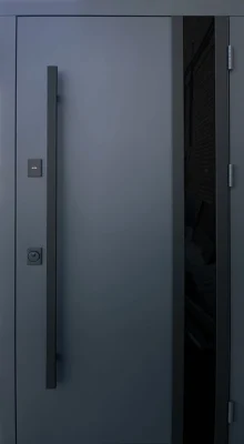 Вхідні двері Q-DOORS Спейс 3К ручка DMD Street HYBRID терморозрив фарба антрацит пісок гладка біла шагрень