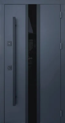 Вхідні двері Q-DOORS Флай 3К ручка DMD Street HYBRID терморозрив фарба антрацит пісок гладка біла шагрень
