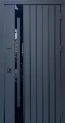 Вхідні двері Q-DOORS Арт 3К ручка DMD Street HYBRID терморозрив фарба антрацит пісок гладка біла шагрень