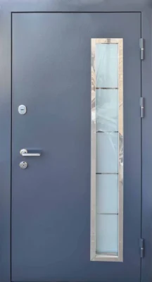 Вхідні двері Q-DOORS Склопакет форт м Метал / МДФ антрацит