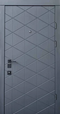 Вхідні двері Q-DOORS Авангард БЕКАРДІ Антрацит / біла емаль