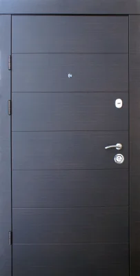 Вхідні двері Q-DOORS Преміум Горізонталь new венге темний горизонт / біла шагрень